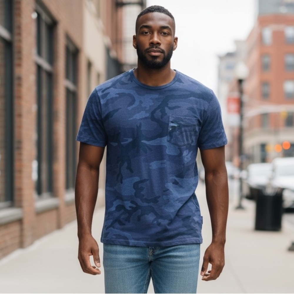 TS1144 Men’s Polo Ralph Lauren Designer Military Camo T Shirt XL